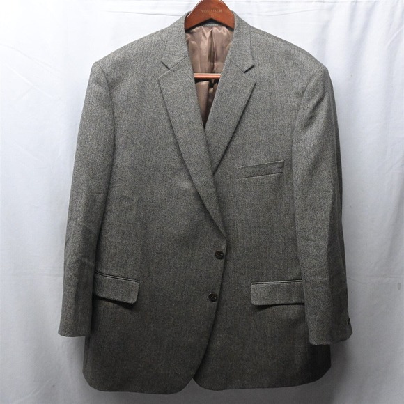 Jean-Paul Germain 50R Brown Tweed 2 Button Blazer Jacket Sport Coat - Picture 1 of 10
